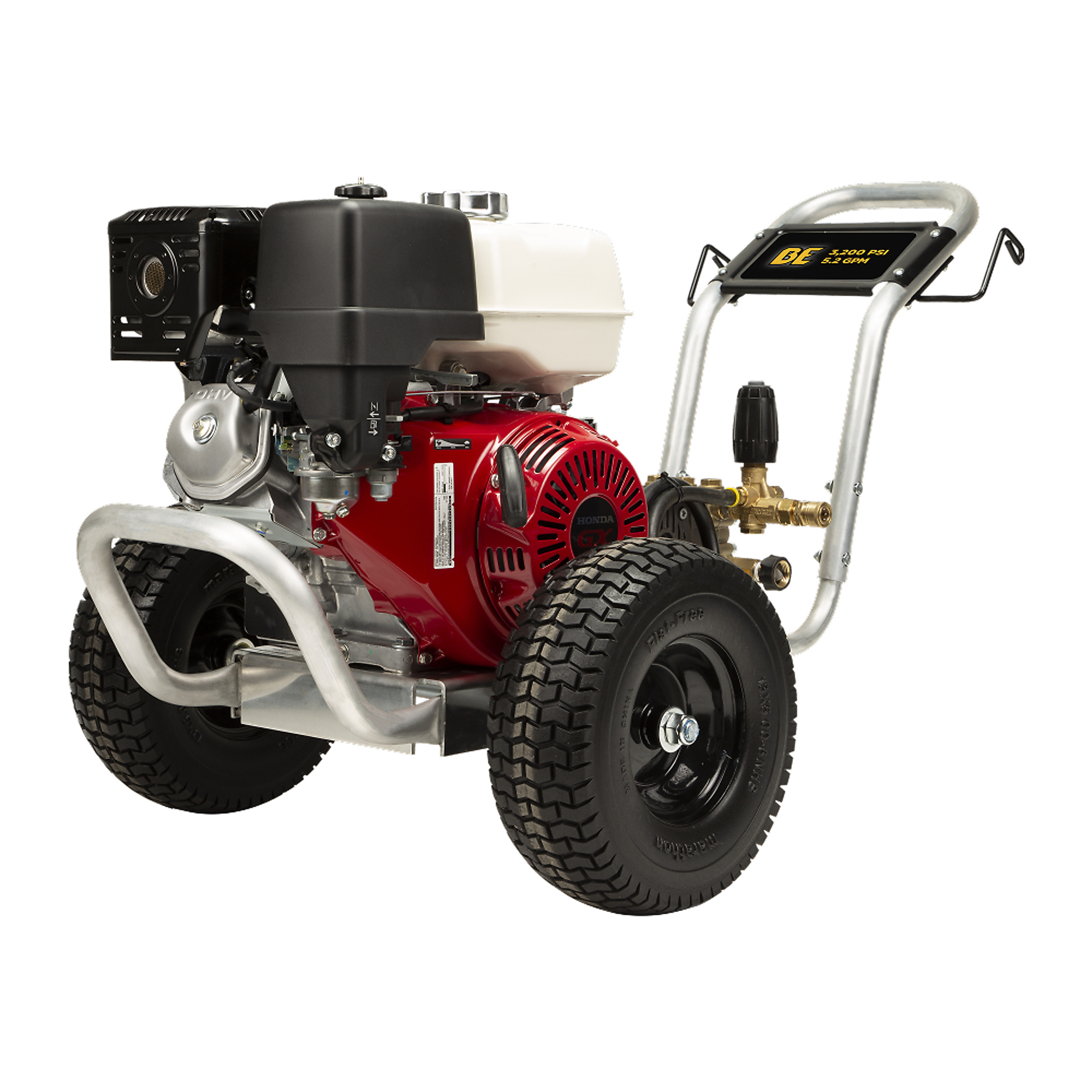 4200 PSI 4.2 GPM Cold Water Gas PW Honda GX390 and Comet Triplex Pump on Aluminum Frame